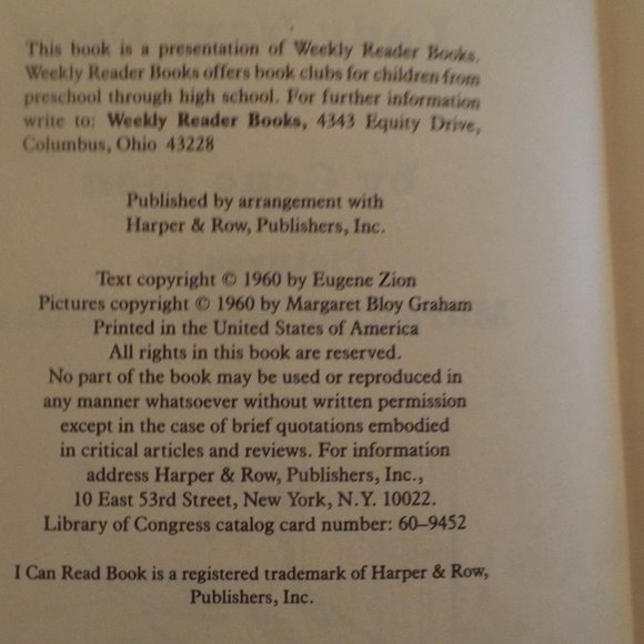 Vintage 1960 Harry and the Lady Next Door Hardcover Book by Gene Zion - Picture 2 of 4